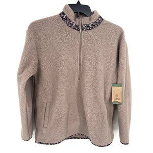 Balance Collection Outdoor Womens 1/2 Zip Ardi Fleece Pullover Size Medium Tan